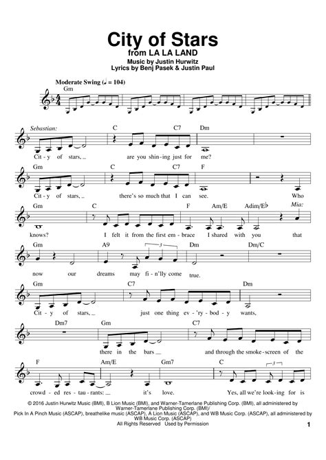 sheet music city of stars|Play Official version of City Of Stars sheet music by Ryan Gosling .